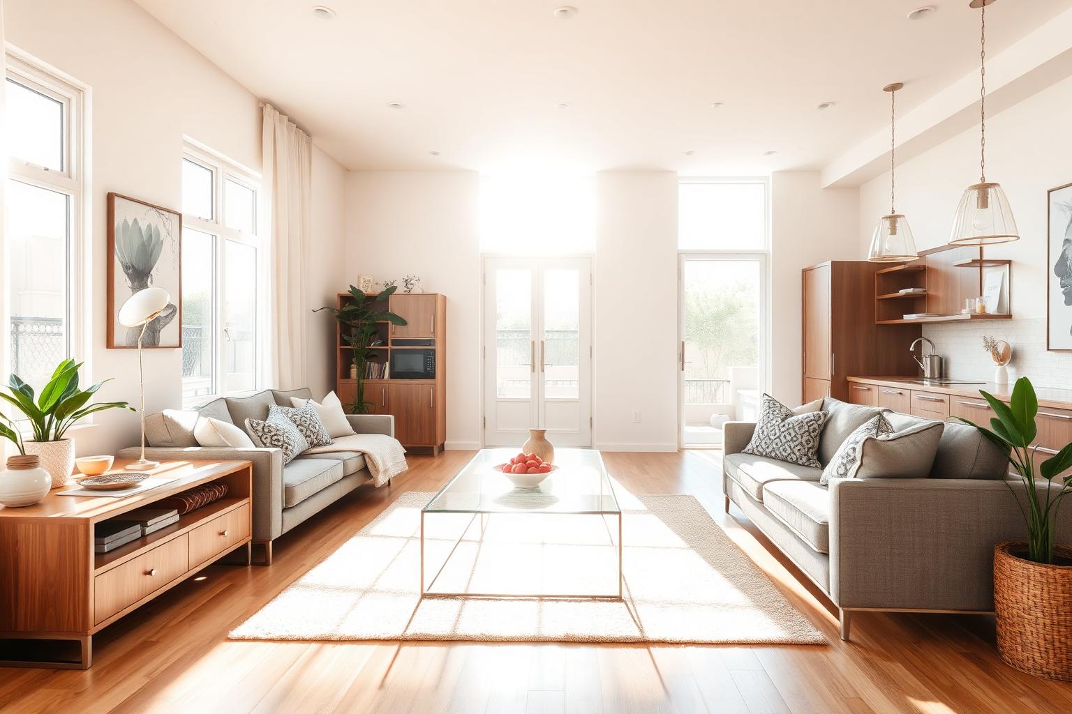 Sparkling clean modern Los Angeles living room